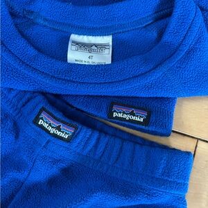 Patagonia Blue Fleece PJ Set Size 4T